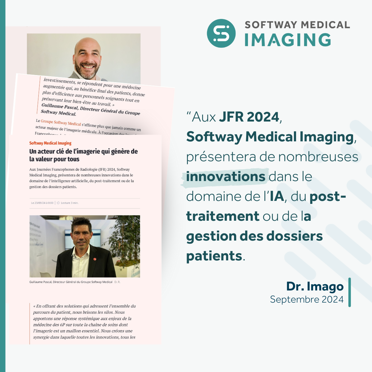 Softway Medical Imaging : acteur clé de l’imagerie à retrouver aux JFR